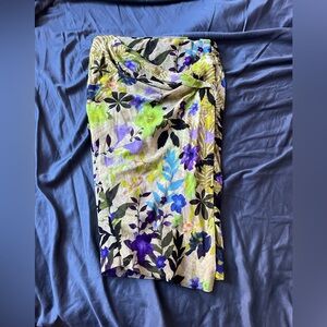 Women's floral midi skirt